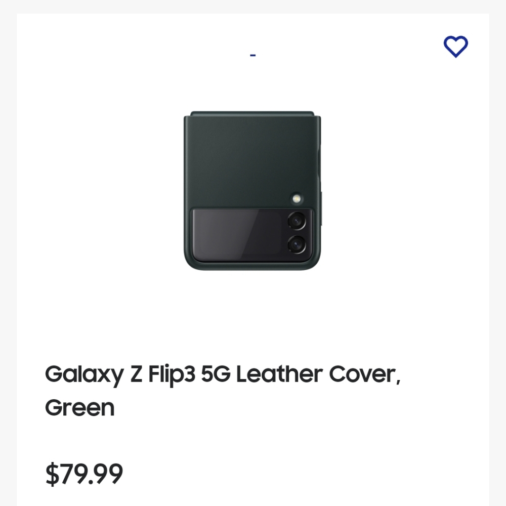 Samsung leather cover galaxy z flip 5G  dark green